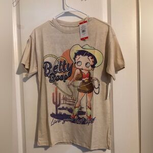 Cream Vintage Cartoon Short Sleeve Tee